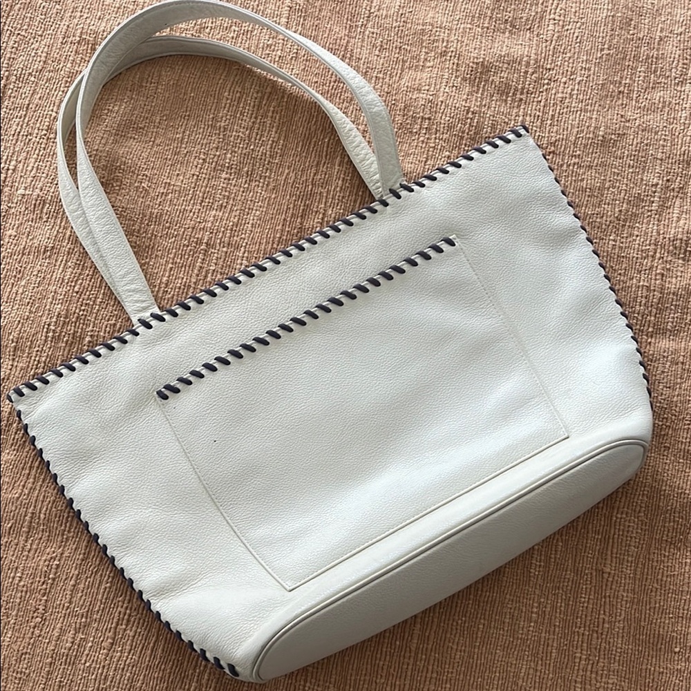 YSL Vintage Pebble Leather Tote Style With Stitching Detail Bag MA100